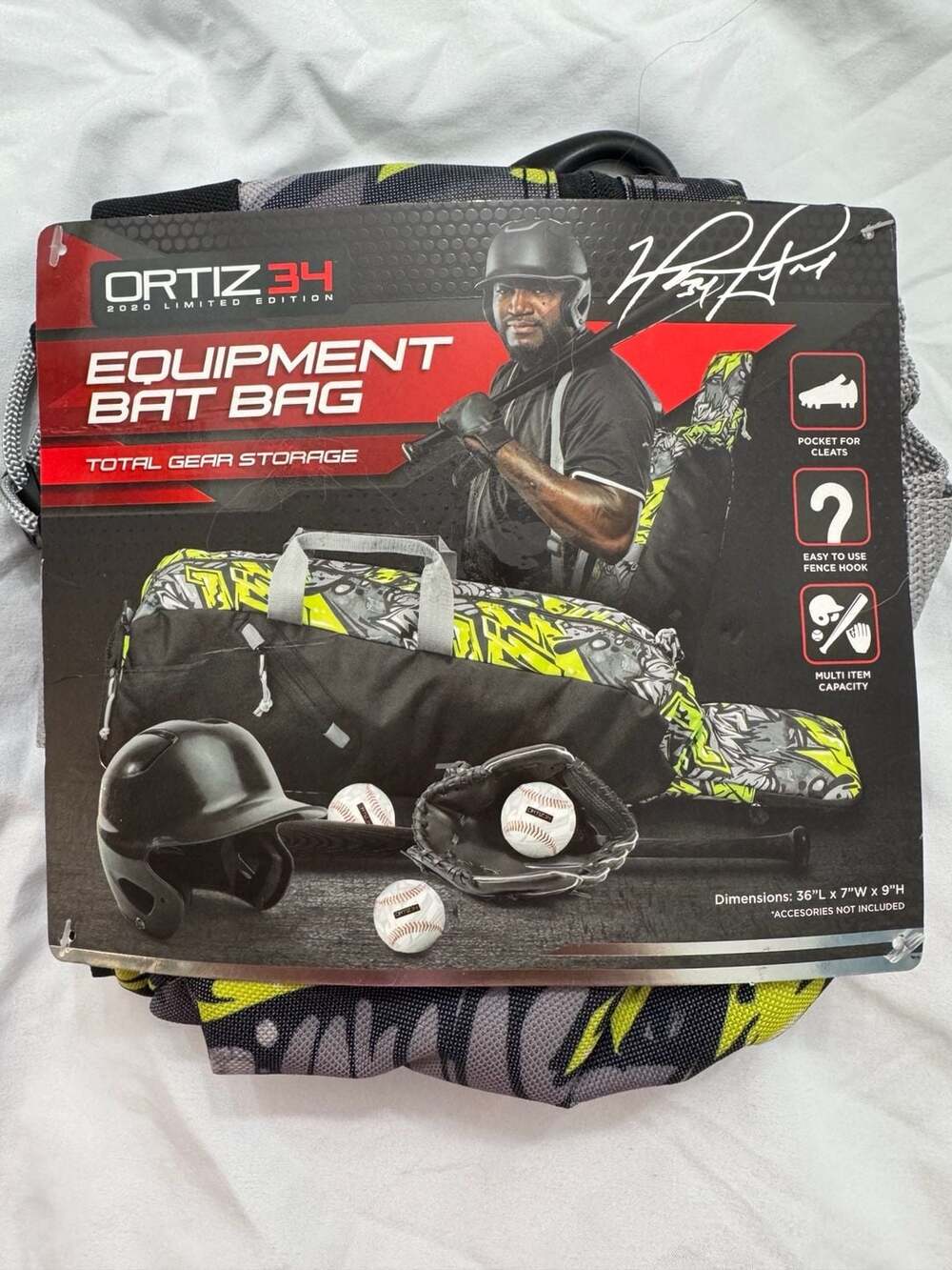 Ortiz34 2020 Limited Edition Equipment Bat Bag Total Gear Storage
